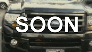 Owl gets stuck in a car grill meme with the words SOON overlayed on top