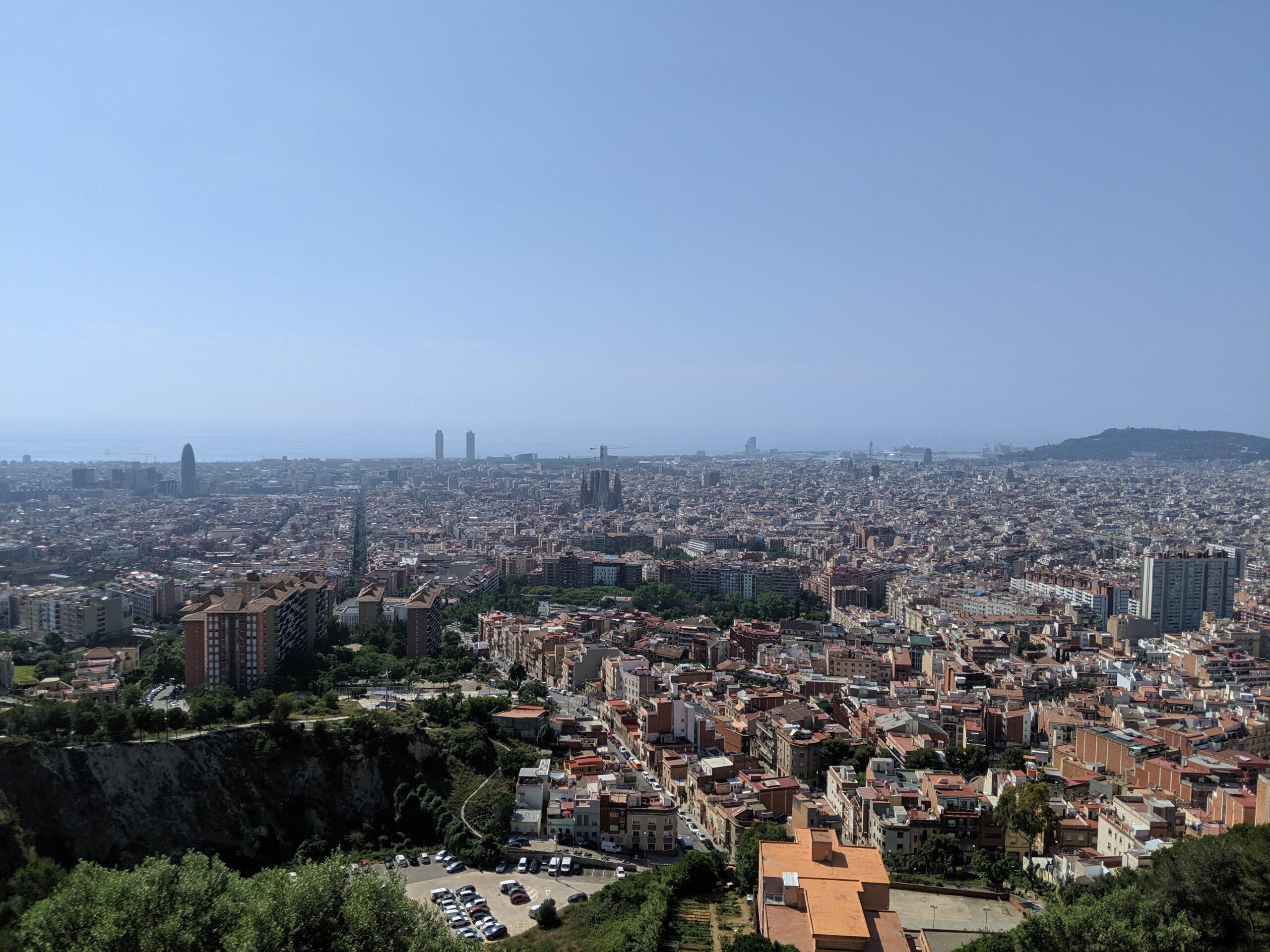 Overview of Barcelona from a high point